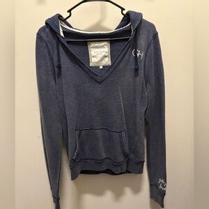Gilly Hicks Blue V-Neck Hoodie